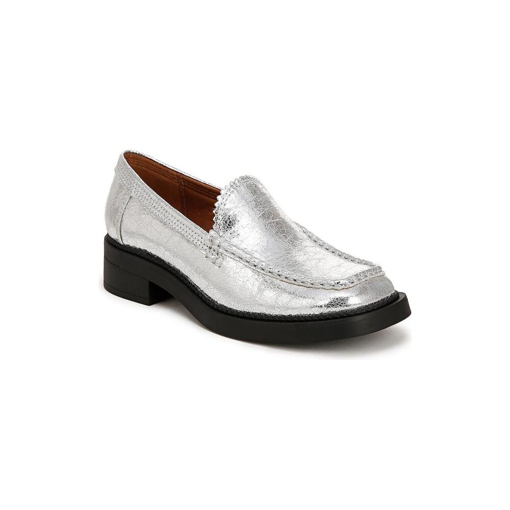 ZODIAC Alaina Silver Crackle Loafer, NEW IN BOX! Size 9.5